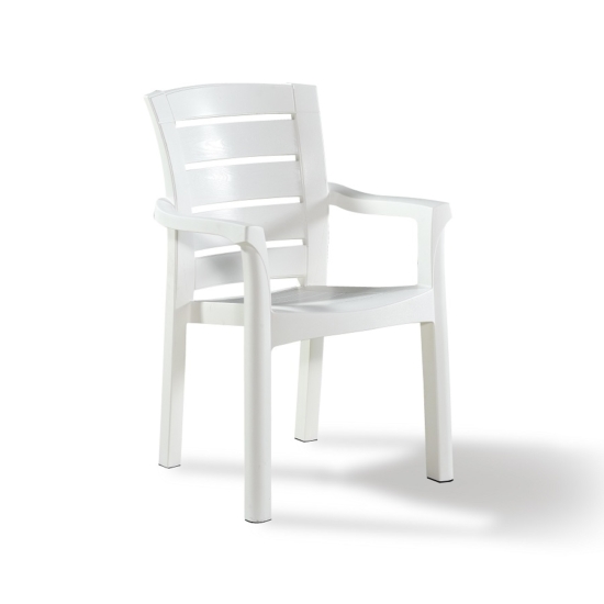Milano műanyag kerti szék Fehér