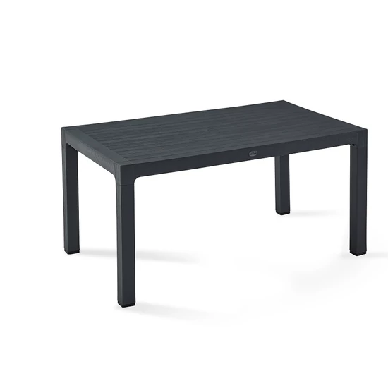 Fa hatású rattan asztal 90x150 cm Antracit