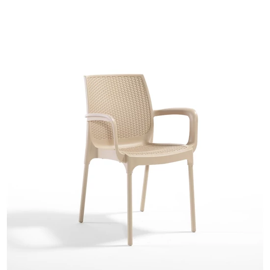 Sunset rattan hatású kerti szék Bézs