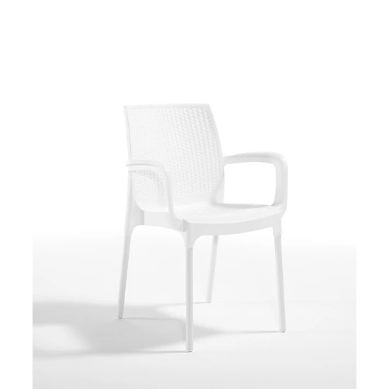 Sunset rattan hatású kerti szék Fehér