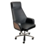 Kép 1/3 - Kent05 Főnöki szék fekete műbőrrel szinkronmechanikával