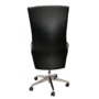 Kép 3/4 - Vendi05 Főnöki szék fix alumínium karfával és króm lábbal fekete műbőrrel