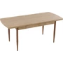 Kép 2/4 - Buse bővíthető étkezőasztal fa hatású MDF lappal és fa hatású fém lábakkal 79x139 cm