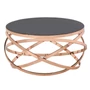 Kép 1/3 - Modern dohányzóasztal magasfényű MDF lappal Bronz/Fekete