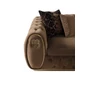 Kép 5/5 - Cristal 3 személyes modern chesterfield kanapé Barna