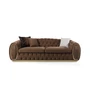 Kép 3/5 - Cristal 3 személyes modern chesterfield kanapé Barna