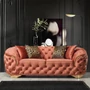 Kép 2/10 - Garland Gold 3 személyes chesterfield kanapé Rozsda