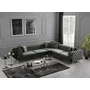 Kép 1/6 - Manhattan L alakú chesterfield sarokkanapé Sötétzöld