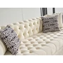 Kép 5/6 - Lexington U alakú chesterfield sarokkanapé Ivory