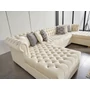 Kép 3/6 - Lexington U alakú chesterfield sarokkanapé Ivory