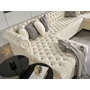 Kép 4/6 - Lexington U alakú chesterfield sarokkanapé Ivory