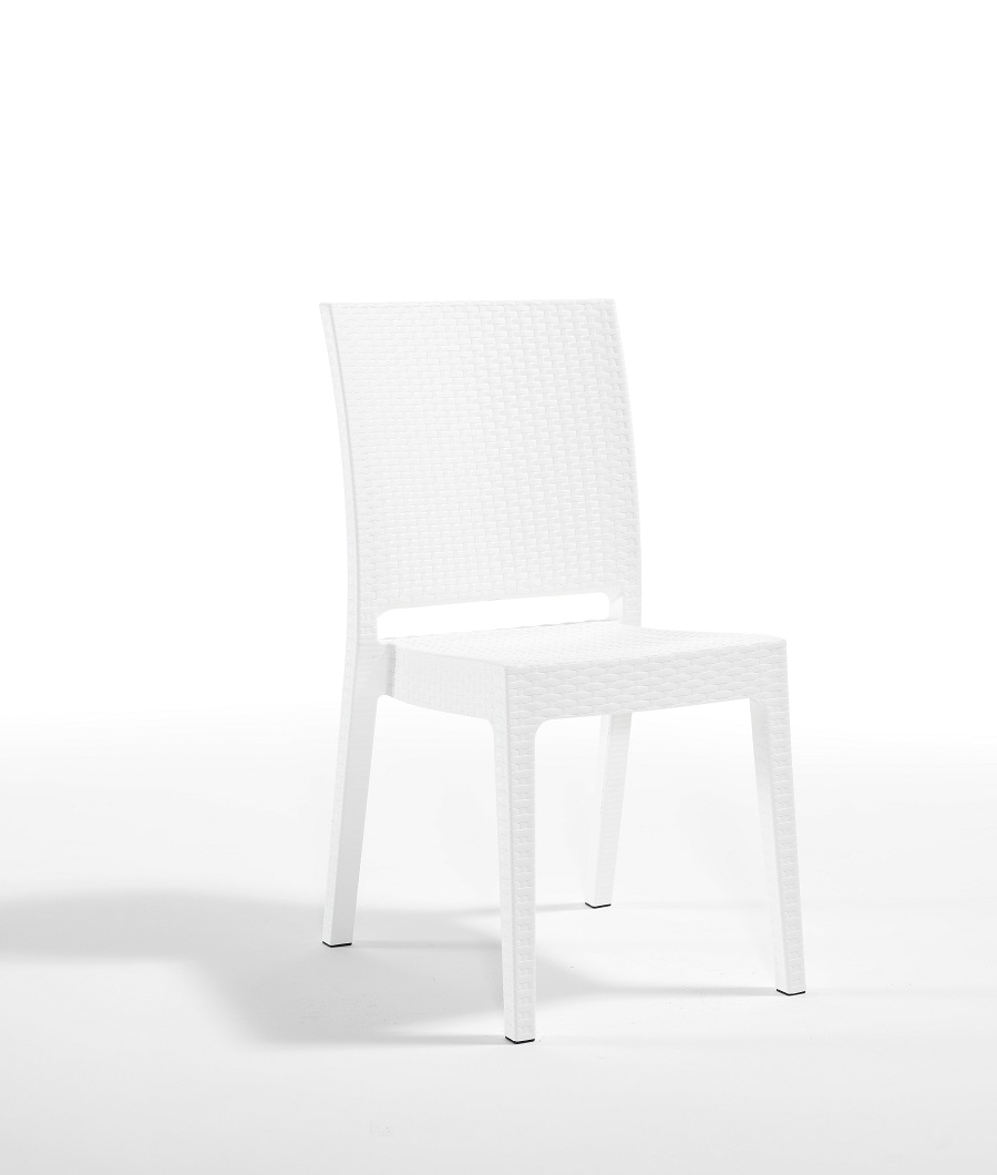 Nice műrattan kerti szék Fehér