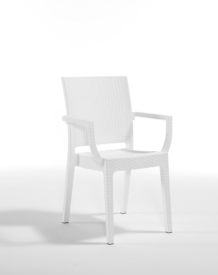 Sidney műrattan kerti szék Fehér