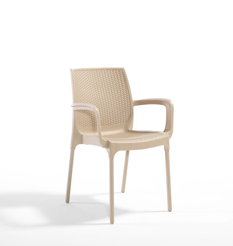 Sunset rattan hatású kerti szék Bézs